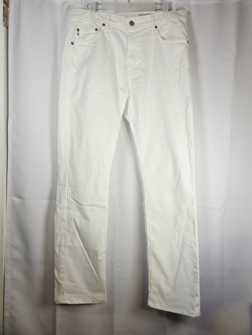 AG Adriano Goldschmied White Denim Jeans Men’s 32x32 The Everett Slim Straight